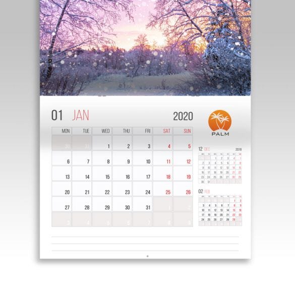 11x8.5 Calendars