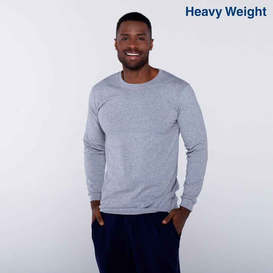 C0304 Yazbek™ Men’s Heavy Crew Neck Long Sleeve T-Shirt