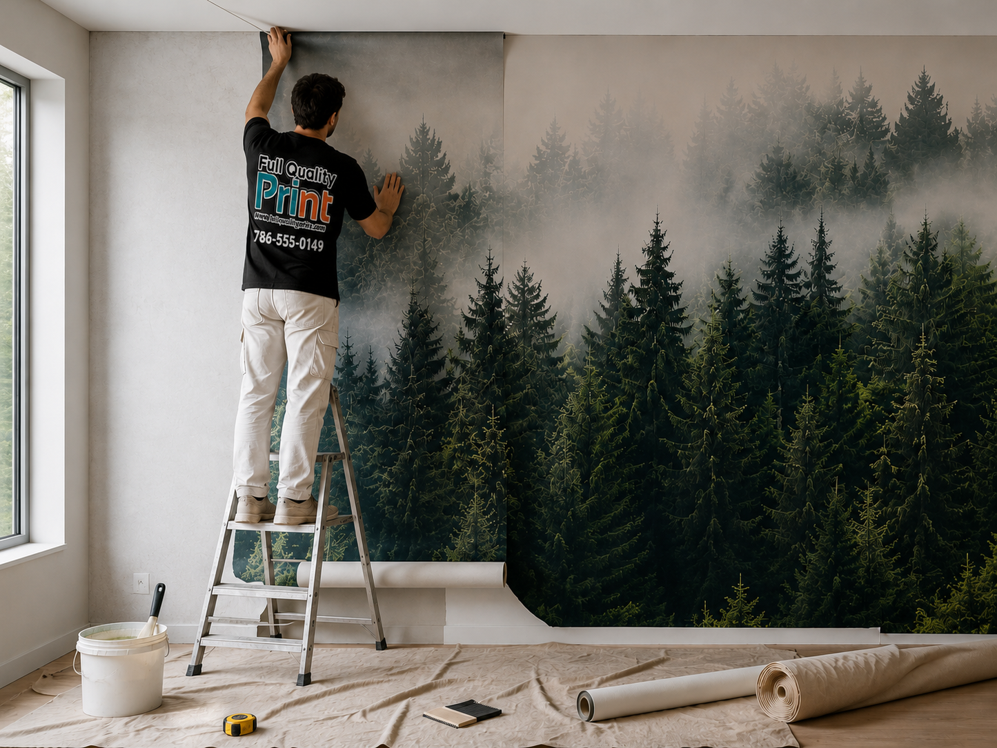 Embossed Canvas Vinyl Wallmark®