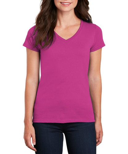 Gildan® Ladies 100% Cotton V-Neck T-Shirt