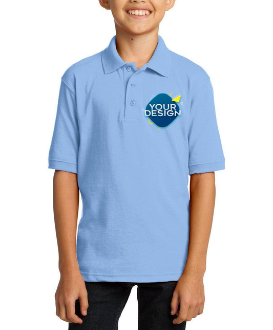 Port & Company® Youth Core Blend Jersey Knit Polo - Full Quality Print