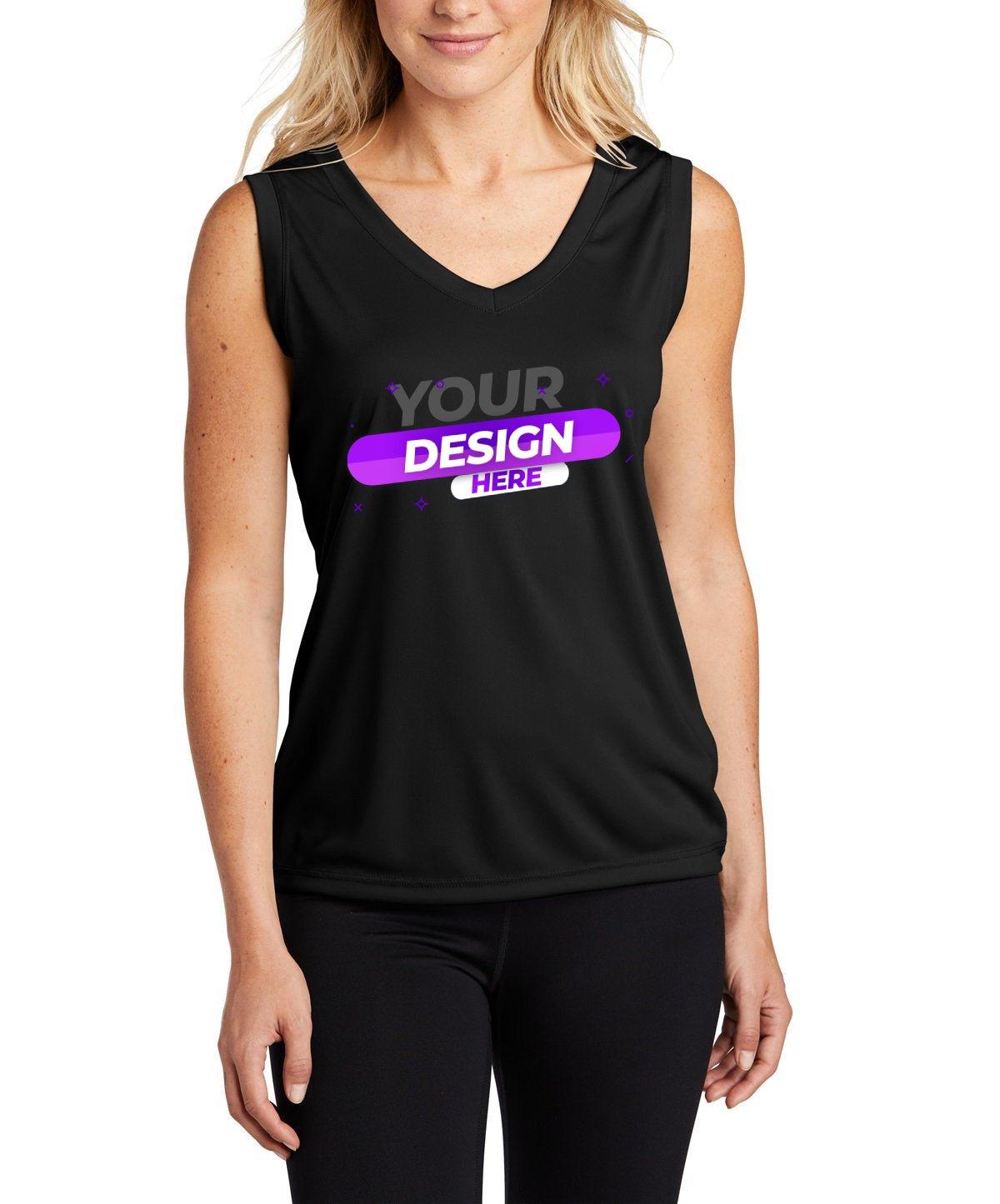 Sport-Tek® Ladies Sleeveless Competitor V-Neck Tee - Full Quality Print