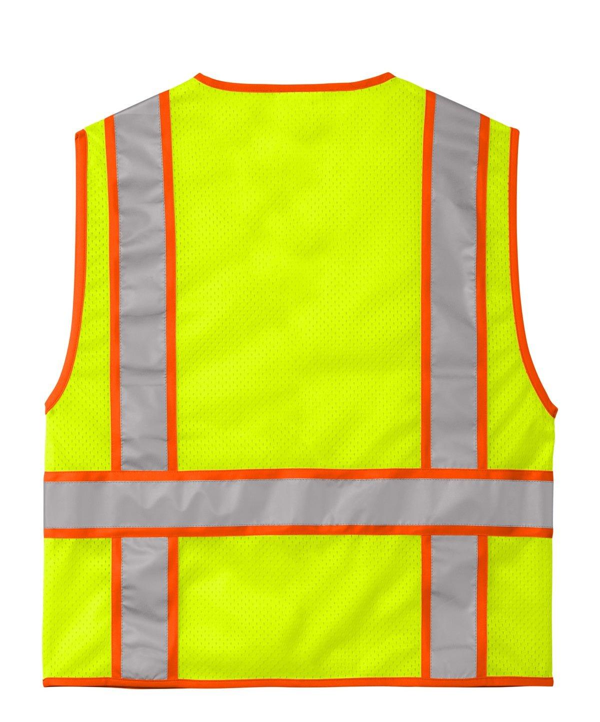 CornerStone® Mesh Zippered Two-Tone Vest - Full Quality Print