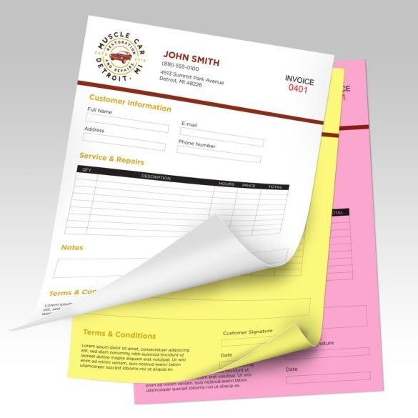NCR Forms - NUMBERING - Color - Full Quality Print