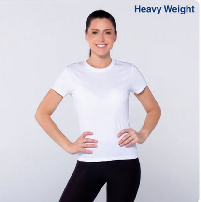 D0300
Women’s Heavy Weight Crew Neck Short Sleeve Silhouette T-Shirt