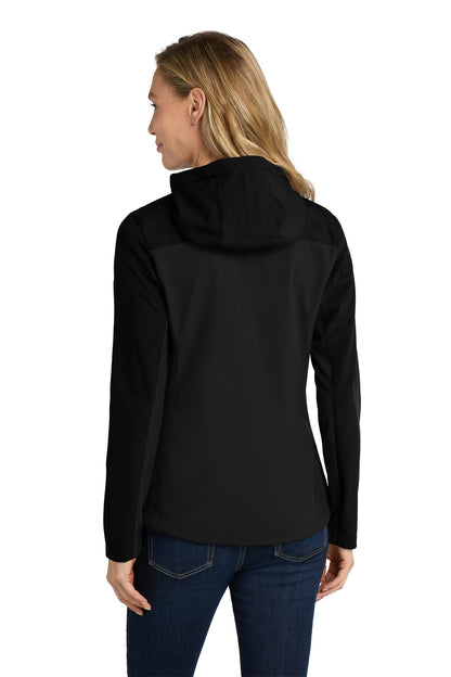 L335Port Authority®&nbsp;Women's Hooded Core Soft Shell Jacket.