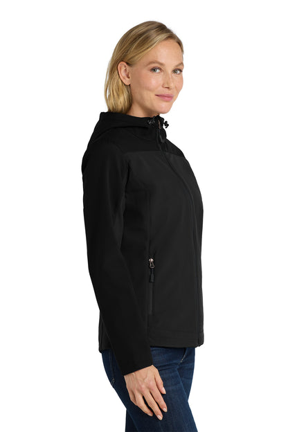L335Port Authority®&nbsp;Women's Hooded Core Soft Shell Jacket.