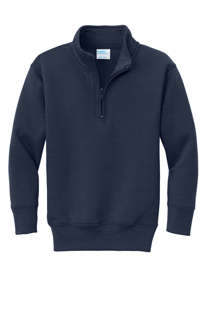 PC78YQ Port &amp; Co™&nbsp;Youth Core Fleece 1/4-Zip Pullover Sweatshirt.