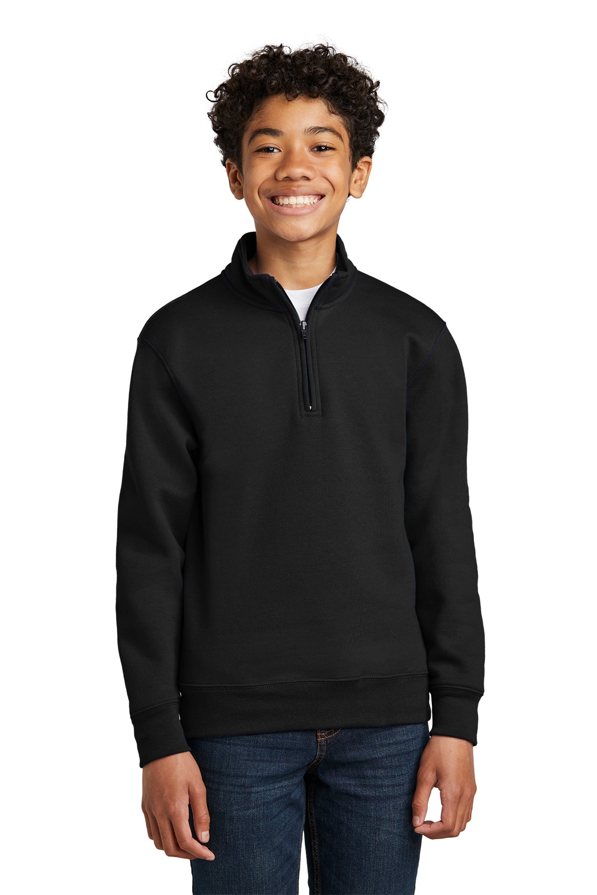 PC78YQ Port &amp; Co™&nbsp;Youth Core Fleece 1/4-Zip Pullover Sweatshirt.