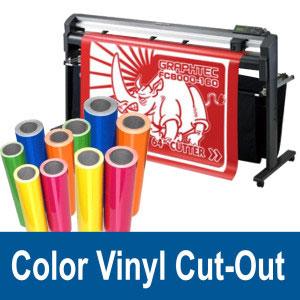 Color Vinyl Cut-Out Square Feet - Full Quality Print