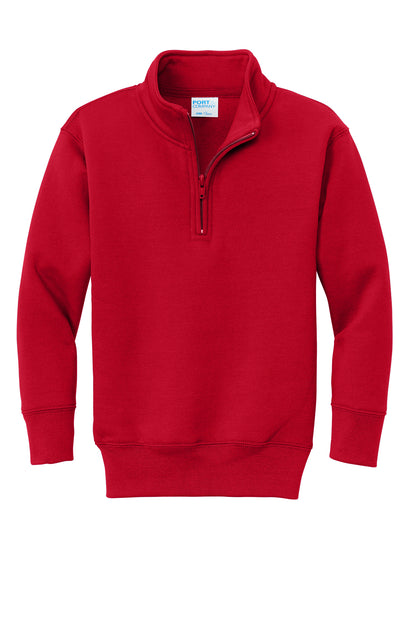 PC78YQ Port &amp; Co™&nbsp;Youth Core Fleece 1/4-Zip Pullover Sweatshirt.