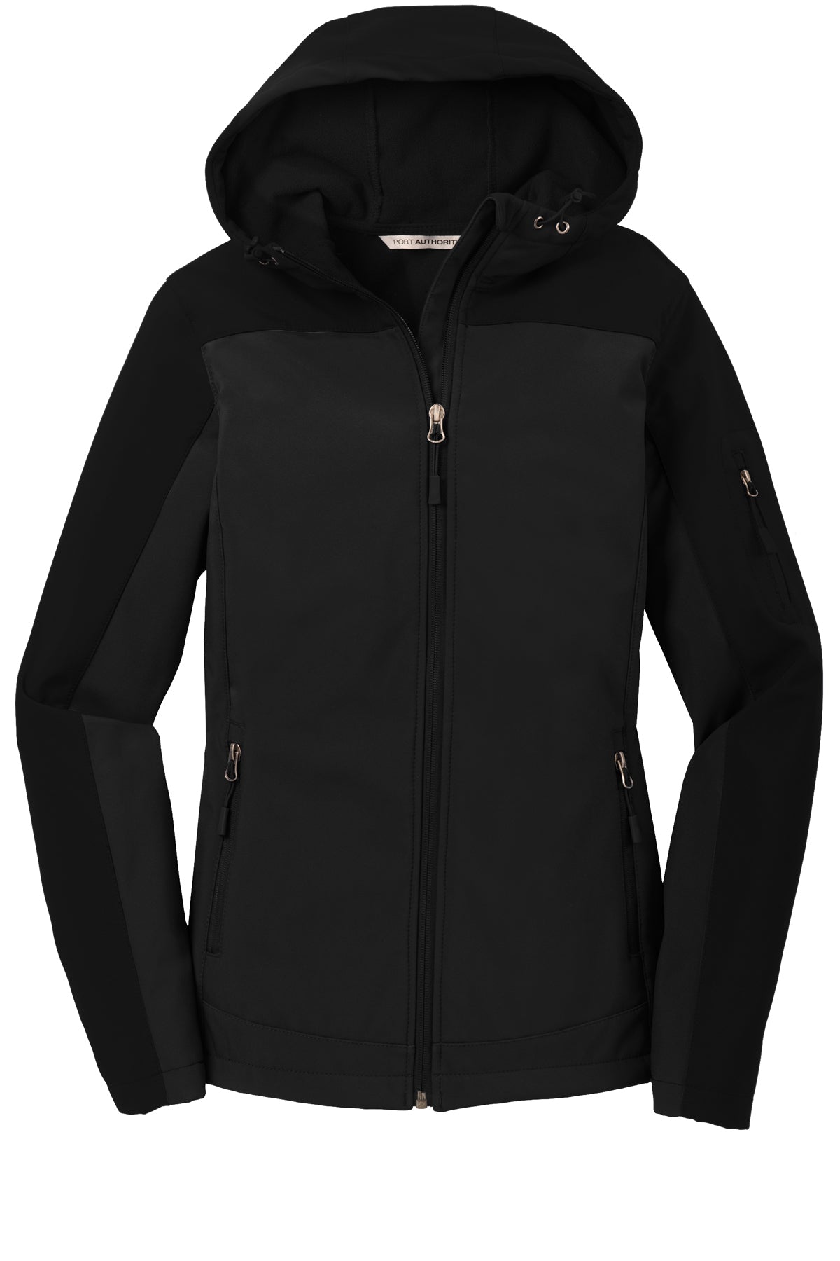 L335Port Authority®&nbsp;Women's Hooded Core Soft Shell Jacket.