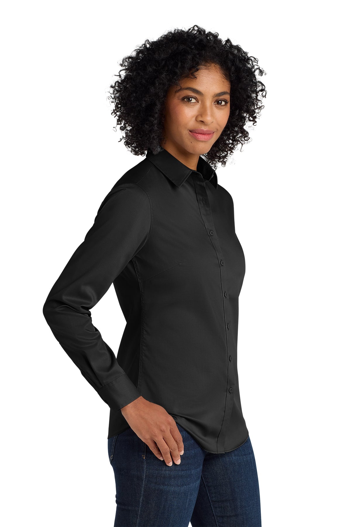 L663 Port Authority® Women's SuperPro™ Twill Shirt.