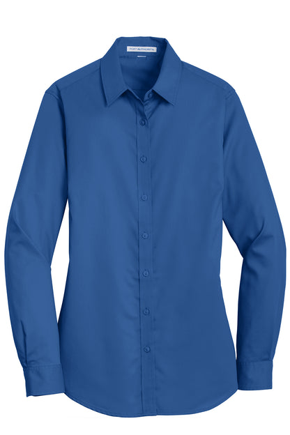 L663 Port Authority® Women's SuperPro™ Twill Shirt.