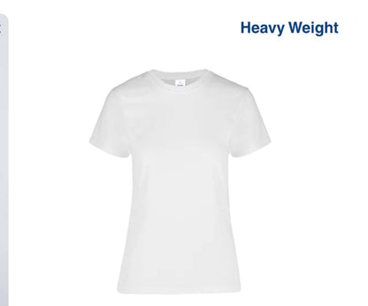 D0300
Women’s Heavy Weight Crew Neck Short Sleeve Silhouette T-Shirt
