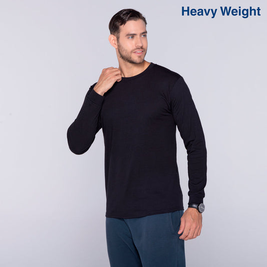 C0304 Yazbek™ Men’s Heavy Crew Neck Long Sleeve T-Shirt