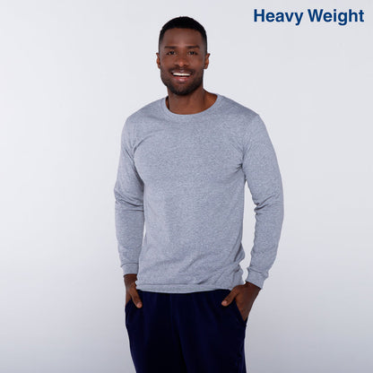 C0304 Yazbek™ Men’s Heavy Crew Neck Long Sleeve T-Shirt