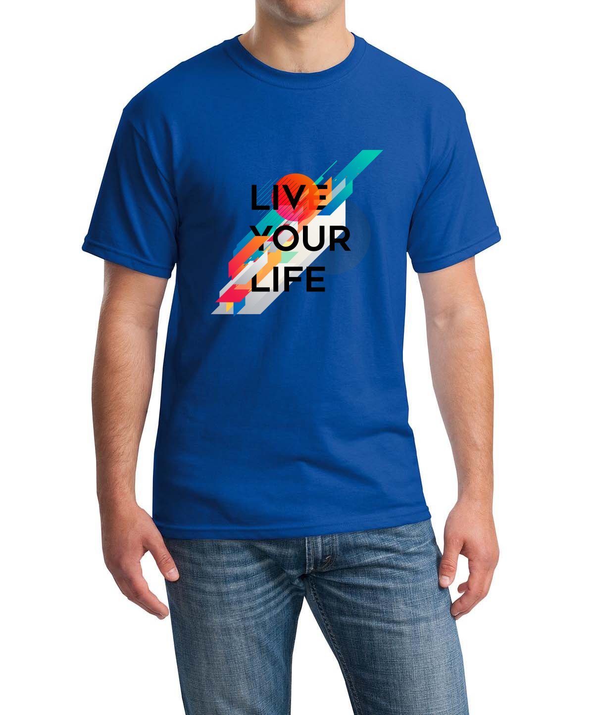 Vive tu vida Gildan 100% camiseta de algodón
