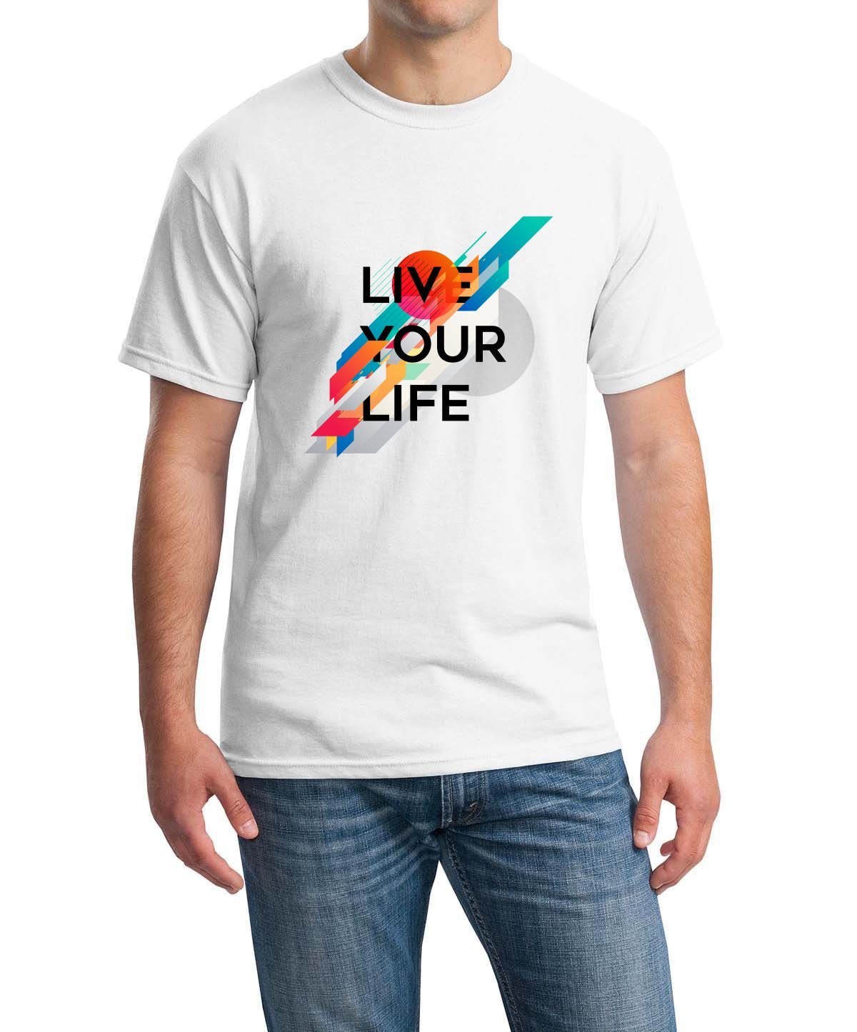 Vive tu vida Gildan 100% camiseta de algodón