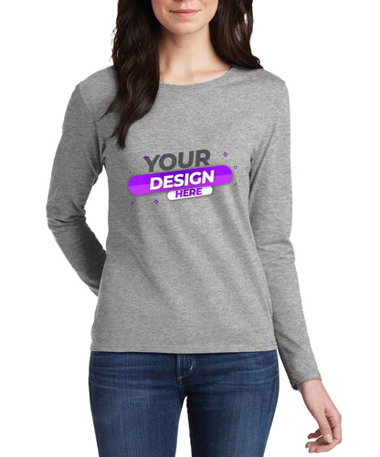 Gildan® Camiseta de manga larga 100 % algodón para mujer 