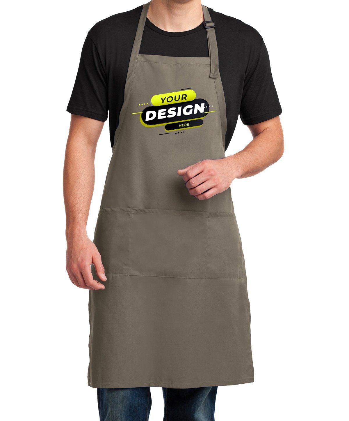 Port Authority® Easy Care Extra Long Bib Apron with Stain Release - Full Quality Print