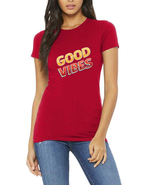 Good Vibes BELLA+CANVAS® Ladies Slim Fit Tee