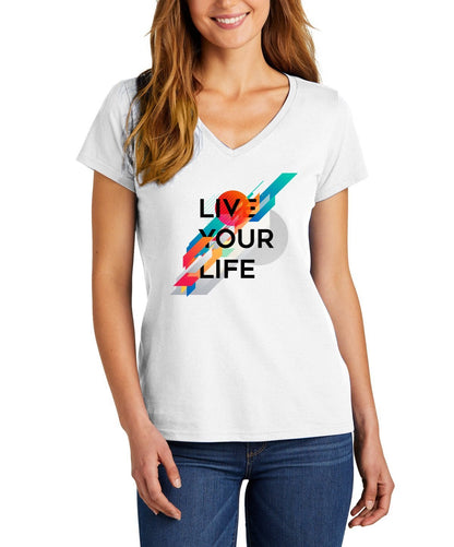 Life Your Life District® Camiseta The Concert para mujer con cuello en V