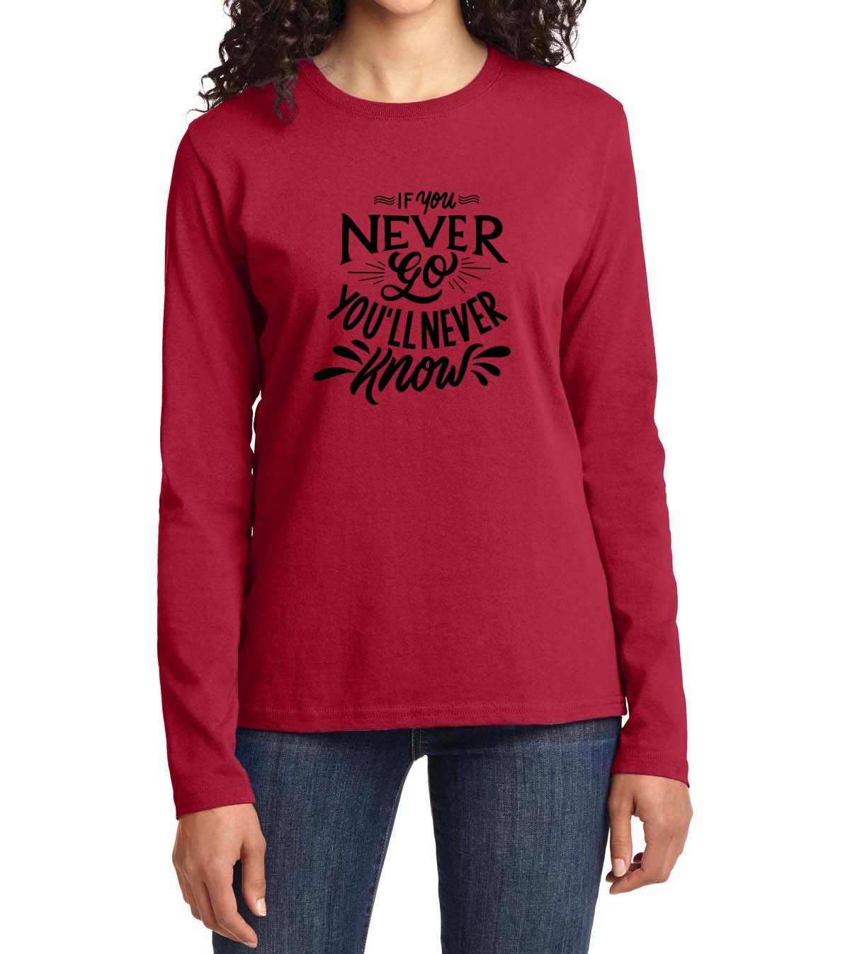Never Camisetas de manga larga Mujer