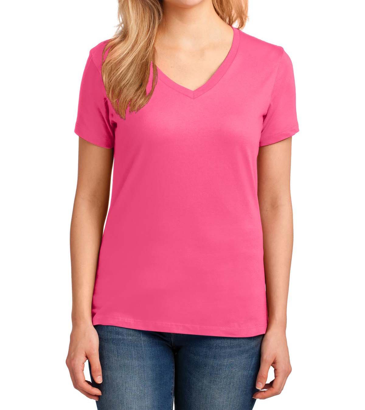 Camiseta de algodón con cuello en V para mujer de Port &amp; Company® 