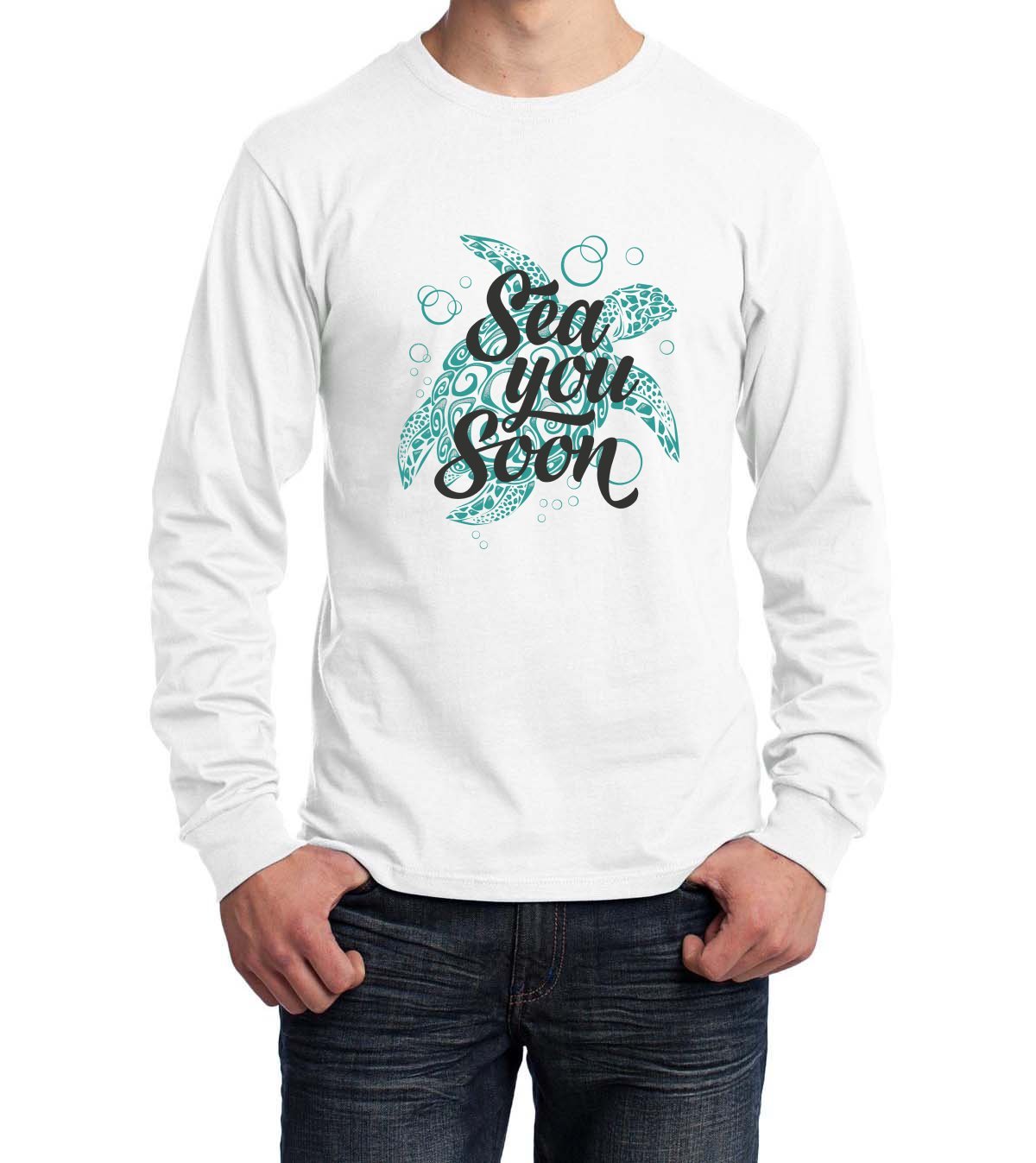 Camiseta de algodón Core de manga larga Sea You Soon