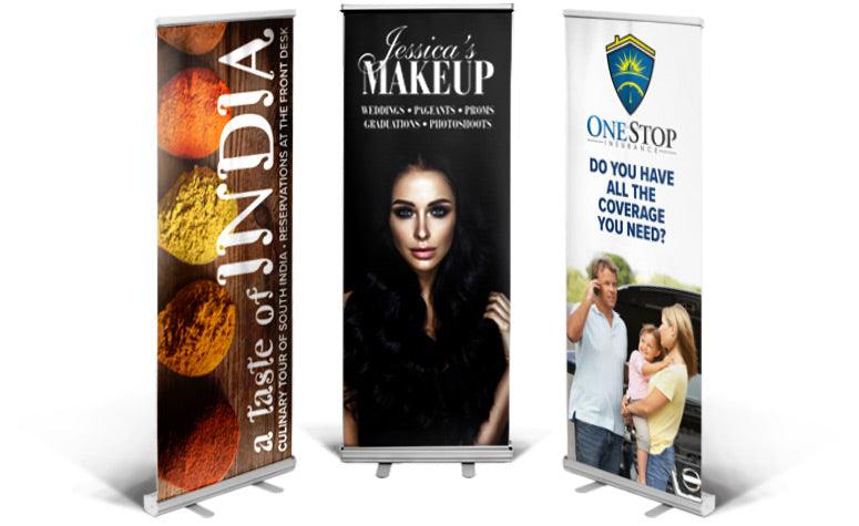 Standard Roll Up Retractable Banner 33" x 79" - Full Quality Print