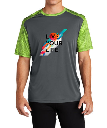 Live Your Life Sport-Tek® CamoHex Colorblock Tee