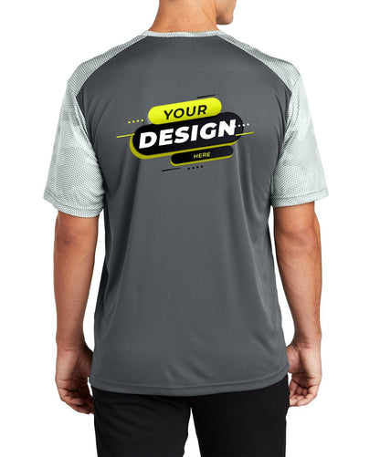 Camiseta Sport-Tek® CamoHex Colorblock