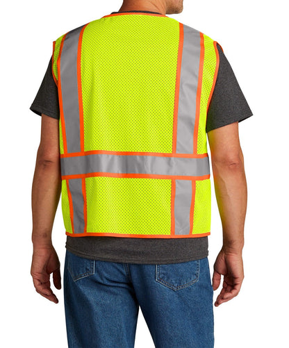 CornerStone® Mesh Zippered Two-Tone Vest