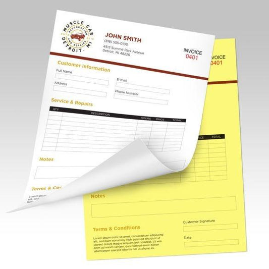 NCR Forms - NUMBERING - Color - Full Quality Print